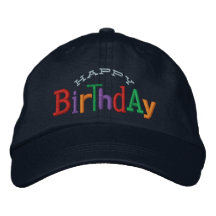 Chapeau de broderie de joyeux anniversaire casquette brodée