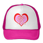 Chapeau de camionneur de coeur casquettes de camionneur