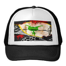 Chapeau de camionneur d'homme vert casquettes