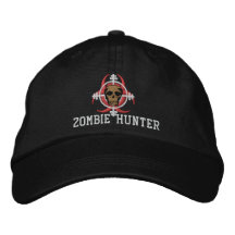 CHAPEAU DE CHASSEUR DE ZOMBI CASQUETTE BRODÉE