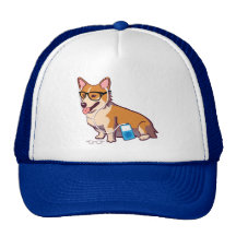 Chapeau de corgi de hippie (sans texte) casquettes de camionneur