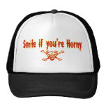Chapeau de diable de sourire casquettes de camionneur