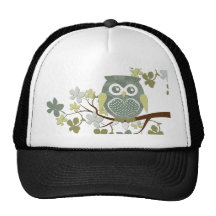 Chapeau de hibou d'arbre de polka casquettes de camionneur