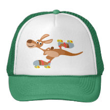 Chapeau de patinage de kangourou de bande dessinée casquettes
