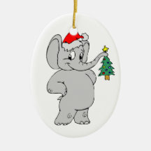 Chapeau de Père Noël d'éléphant Ornements