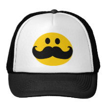 Chapeau de smiley de moustache casquettes de camionneur