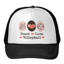 Chapeau de volleyball d'amour de paix casquettes