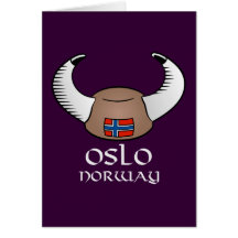 Chapeau d'Oslo Norvège Viking Carte De Vœux