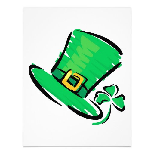 Chapeau et shamrock invitations personnalisées