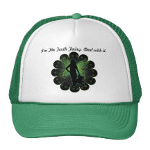 Chapeau féerique à ailes par vert casquette de camionneur
