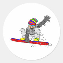 Chapeau fou Snowborder Autocollants