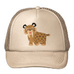 Chapeau heureux mignon de Smilodon de bande dessin chapeaux