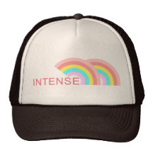Chapeau intense de double arc-en-ciel casquette de camionneur