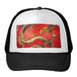 Chapeau japonais de dragon d'or de Hokusai Casquettes De Camionneur
