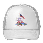 Chapeau patriotique de Noël de sucres de canne Casquette De Camionneur