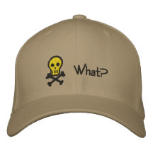 Chapeau personnalisable de crâne et de broderie d' casquette de baseball brodée