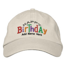 Chapeau personnalisé de broderie de joyeux anniver casquette de baseball brodée