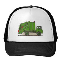 Chapeau vert de camion à ordures casquette
