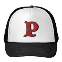 Chapeaux rouges d'initiale de police de vampire de casquette