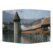 Chapel Bridge, Lucerne, Switzerland Vinyl Binders