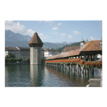 Chapel Bridge, Lucerne, Switzerland Photograph