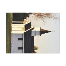 Chapelle minuscule de bord de la route impression sur toile