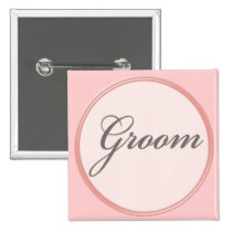 Charcoal grey and light pink Groom Button buttons