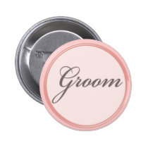 Charcoal grey and light pink Groom Button buttons