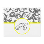 Charcoal Grey and Yellow Enclosure Cards