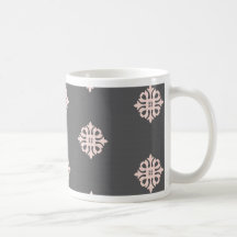 charcoal grey damask mugs