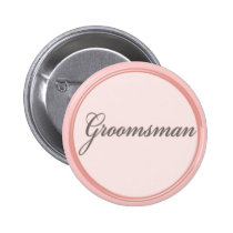 Charcoal grey light pink Groomsman button buttons