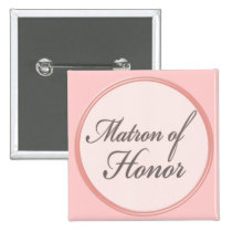 Charcoal grey light pink Matron of Honour button buttons