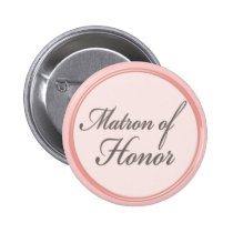 Charcoal grey light pink Matron of Honour button buttons