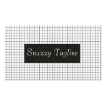 Charcoal Grid White Business Card