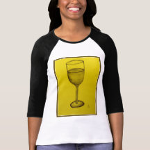CHARDONNAY IN BLACK AND GOLD PRINT by jill Tee Shirt