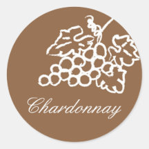 Chardonnay Round Stickers