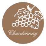 Chardonnay Round Stickers
