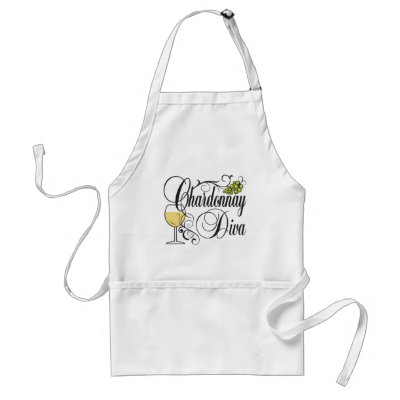 Chardonnay Wine Diva Apron by WIneObsessions