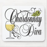 Chardonnay Wine Diva Mouse Mats