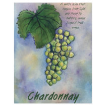 Chardonnay Wine Grapes & Description Full Color Flyer