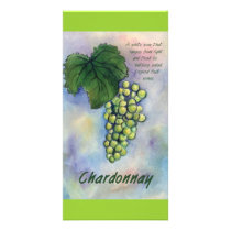 Chardonnay Wine Grapes & Description Photo Card