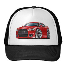 Charger SRT8 Red Car Trucker Hats