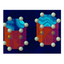 Charges on two hexagonal prisms Orbit Postcard