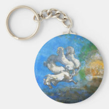 Chariot of Apollo - by Symbolist Odilon Redon Key Chain