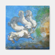 Chariot of Apollo - by Symbolist Odilon Redon Magnet