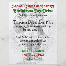 Charity Annual Christmas Toy Drive Santa Claus Flyer Design