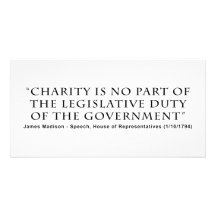 Charity is No Part Legislative Duty of Government Personalized Photo Card