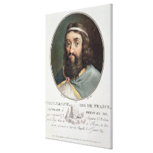 Charlemagne (747-814), King of France, engraved by Stretched Canvas Print