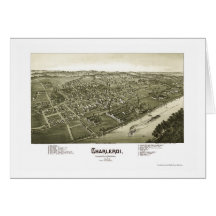 Charleroi, PA Panoramic Map - 1897 Cards