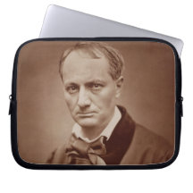 Charles Baudelaire (1821-67), French poet, portrai Laptop Computer Sleeves